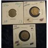 Image 1 : 30. Hoard of U.S. Three Cent Nickels: 1865 VG; 1866 Vg, & 1866 About F-12.