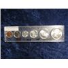 Image 2 : 52. 1966 Canada Uncirculated Six Piece U.S. Mint Set in Snap-tight case. Contains lots of Silver inc