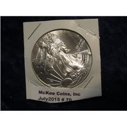 70. 2015 U.S. American Eagle One Troy Ounce Silver Dollar. Gem BU.