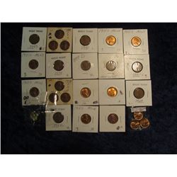 78. Collection of Wheat Cents including 1959D BU Memorial (25 pcs.) Including 1942D, 44 P BU, & (6) 