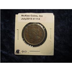 114. 1848 U.S. Large Cent. F-12.