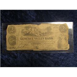 121. Feb. 11th, 1863 "The Genesee Valley Bank, Geneseo, New York Civil War Era Broken Bank Note. G-4