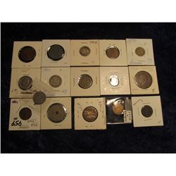 217. (15) Various Foreign Coins including: 1900 Germany 10 Pfennig; 1885 Switzerland 10 Rappen; 1875