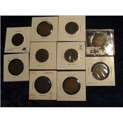 239. Flock of Canada Large Cents: 1859-1919. Grades up to VF.