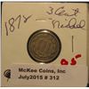 Image 1 : 312. 1878 U.S. Three Cent Nickel. Scratches at date.