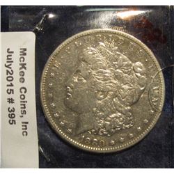 395. 1880 S Morgan Silver Dollar. EF 40.