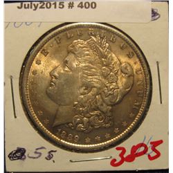 400. 1889 P Morgan Silver Dollar. Toned AU-Unc.