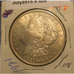 459. 1921 P Morgan Silver Dollar. Brilliant Unc.