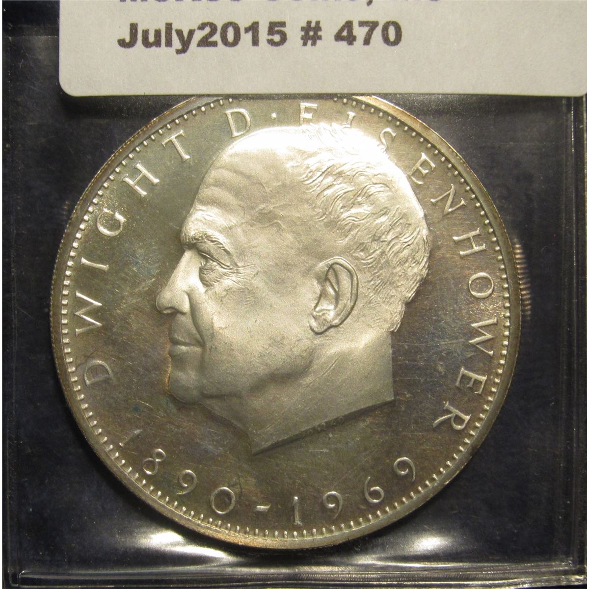 470 1890 1969 Dwight D Eisenhower Sterling Silver Medal No 4691