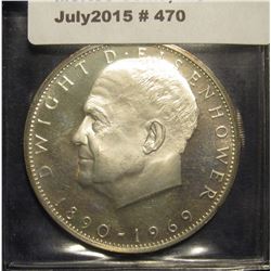 470. 1890-1969 Dwight D. Eisenhower Sterling Silver Medal No. 4691. Weighs .895 ozs.