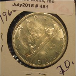 481. 1966 Canada Silver Dollar. BU.