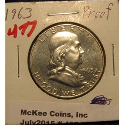 497. 1963 P Franklin Half Dollar. Proof 65.