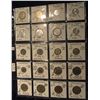 Image 1 : 567. (20) World Coins in Plastic page, all identified and in 2" x 2" holders. Includes: Chile, China