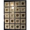Image 1 : 571. (20) World Coins in Plastic page, all identified and in 2" x 2" holders. All from France. KM Ca