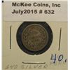 Image 1 : 632. 1849 With Dot Netherlands Silver Dime. VG-8.