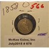 Image 1 : 678. 1858 O Liberty Seated Half Dime. VG.