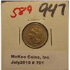 Image 1 : 701. 1865 Three Cent Nickel. Toned Unc.
