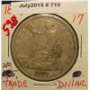 Image 1 : 710. 1877 US Trade Dollar. VF.