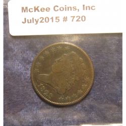 720. 1828 13 Stars U.S. Half Cent. VF 20.