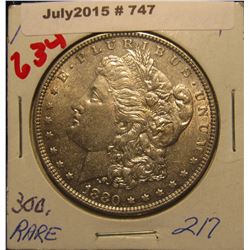 747. 1880 O Morgan Silver Dollar. AU-Unc.