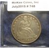 Image 1 : 748. 1854 O Arrows U.S. Seated Liberty Half Dollar. EF 40. Nice and original. Red Book value $130.00