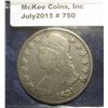 Image 1 : 750. 1831 Capped Bust Half Dollar. VF 20.