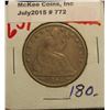 Image 1 : 772. 1854 Arrows U.S. Seated Liberty Half Dollar. F-VF.
