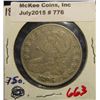 Image 1 : 776. 1826 Capped Bust Half Dollar. VF-EF. Couple of pinpoint pricks on both sides.