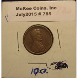 785. 1916 S Lincoln Cent. EF 40.