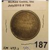 Image 1 : 786. 1862 (C) India Queen Victoria .917 Fine Silver One Rupee. EF 40.