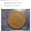 Image 1 : 787. 1852 U.S. Large Cent. F-12.