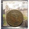 Image 1 : 801. 1845 U.S. Large Cent. F-VF.