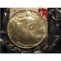 806. 1993 American Eagle .999 Fine Silver Dollar One Ounce Coin in original Littleton Coin Co. cello