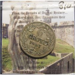 810. 1857 Bremen, Germany 6 Grote 1/12 Thaler. .4940 Fine Silver. EF 40. KM # 240. Mtg. 311,000. KM 