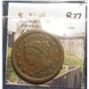 Image 1 : 827. 1848 U.S. Large Cent. F-VF.