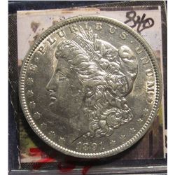 840. 1891 P Morgan Silver Dollar. EF-AU.