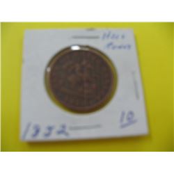 1852 Bank of Upper Canada Half Penny