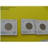 Image 1 : 1931, 1932, 1933 Cdn Five Cent Pcs