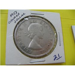 1953 Cdn Silver Dollar