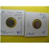 Image 1 : 1943, 1945 Cdn Silver Small Five Cent Pcs.