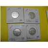 Image 1 : 1923, 1924, 1930, 1934 Cdn Five Cent Pcs.