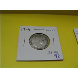 1904 Nfld. Silver Quarter
