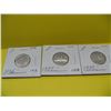 Image 1 : 1936, 1937 1939 Cdn. Five Cent Pcs.