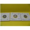Image 1 : 1907, 1907, 1907 Cdn. Silver Five Cent Pcs.