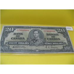 1937 Bank of Canada Twenty Dollar Bill