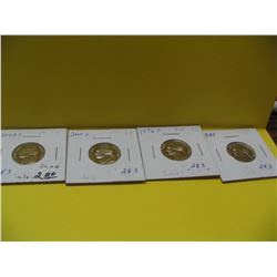 1987, 2000S, 2002S, 1976S U.S.A. Five Cent Pcs.