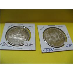 1965, 1965 Cdn. Silver Dollar Coins