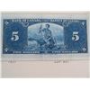 Image 2 : 1937 - $5 Bank of Canada Bill - Gordon & Towers
