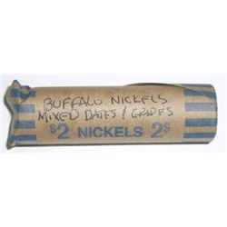 ROLL OF BUFFALO NICKELS 40 TOTAL *MIXED DATES & GRADES*!! ROLL CAME OUT OF SAFE!!