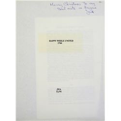 Adams to Ford on the “Happy while United” Medal